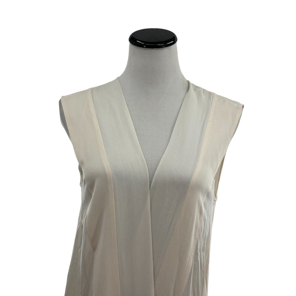 Dion Lee Cream Silk Sleeveless Wrap Dress - Picture 4 of 13
